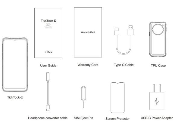 Смартфон Unihertz TickTock-E 4/64Gb Black(Blue)