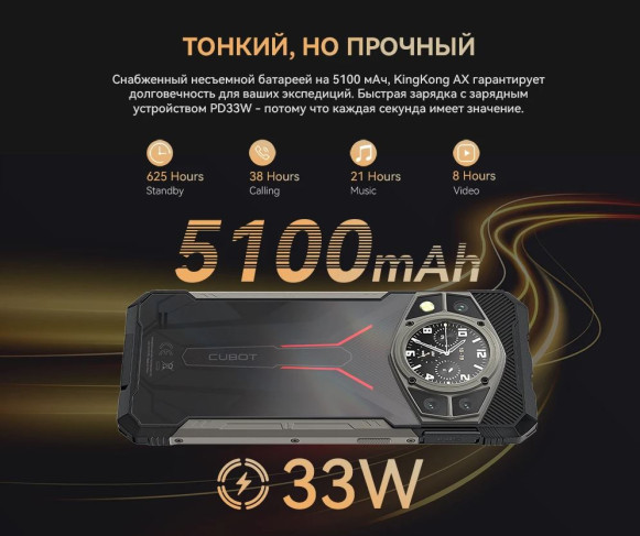 Смартфон Cubot King Kong AX 12/256Gb